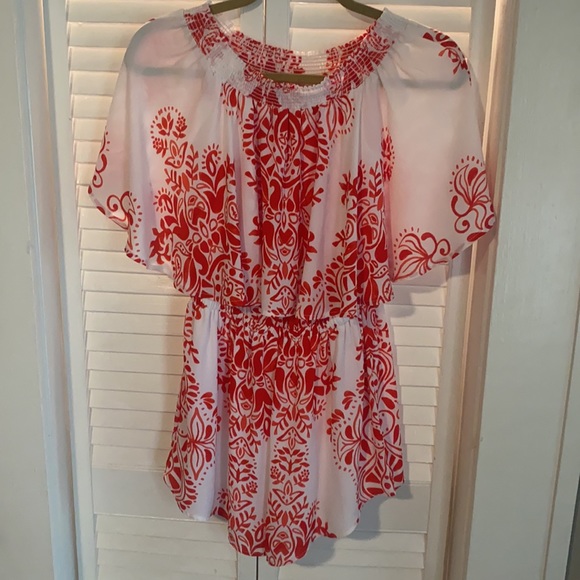 Show Me Your Mumu Red and White Rosarita Romper - Picture 5 of 6